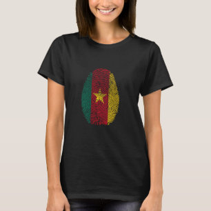 Camiseta Engraçado está no meu DNA Camarões, a bandeira Fin