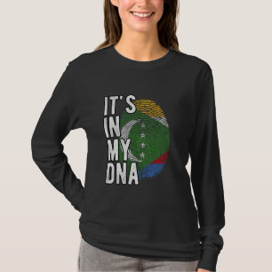 Camiseta Engraçado está no meu DNA Comores, sinalizador Fin