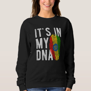 Camiseta Engraçado, está no meu DNA Etiópia, bandeira Impre
