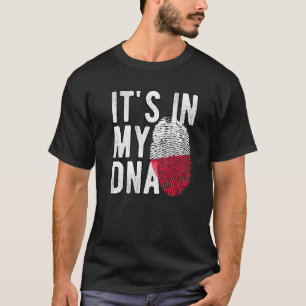 Camiseta Engraçado está no meu DNA Polônia, sinalizador Fin