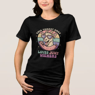 Camiseta Engraçado Este Bode de Garganta Ama Wieners Sucule