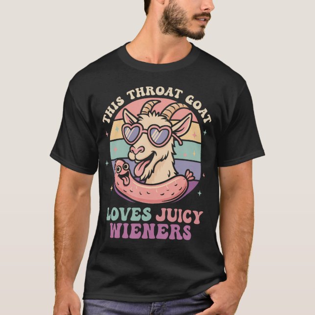 Camiseta Engraçado Este Bode Garganta Ama Suculento (Frente)