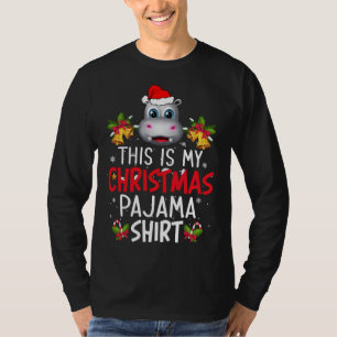 Camiseta Engraçado Este É Meu Natal Pajama Hippo