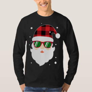 Camiseta Engraçado Este É Meu Natal Xadrez Santa Hat