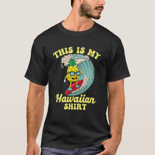 Camiseta Engraçado Este É O Meu Design Havaiano Tiki Summ