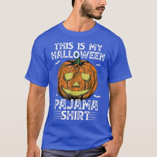 Camiseta Engraçado Este É O Meu Pajama De Halloween Costum
