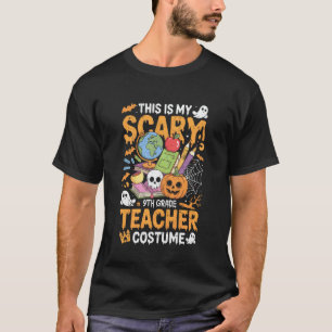 Camiseta Engraçado Este é o Meu Traje de Professor Assustad