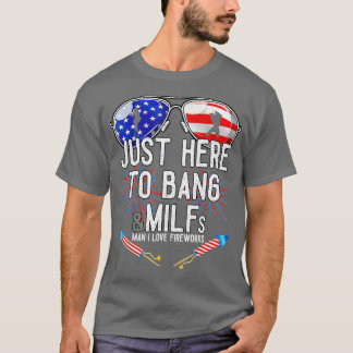 Camiseta Engraçado, estou aqui para bater a bandeira americ