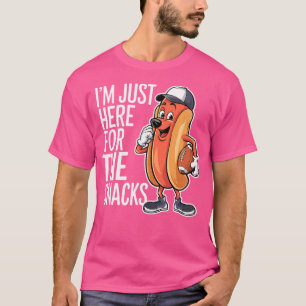 Camiseta Engraçado Estou Aqui Para O Futebol Do Snacks