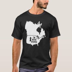 Camiseta Engraçado, estou com a seta estúpida do Canadá dos