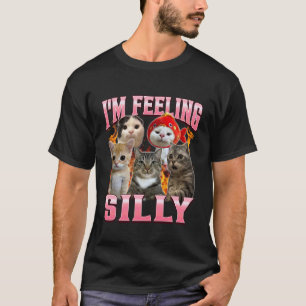 Camiseta Engraçado Estou Me Sentindo Tolo Humor Gatinho Fof