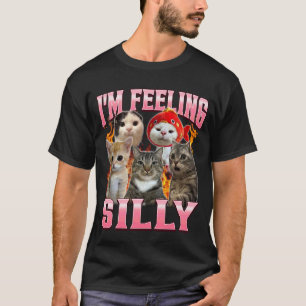 Camiseta Engraçado Estou Me Sentindo Tolo Humor Gato Fofo M