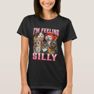 Camiseta Engraçado Estou Me Sentindo Tolo Humor Gato Fofo M