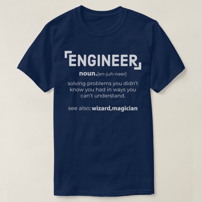 Camiseta Engraçado estudante engenheiro de definição de eng (Frente do Design)
