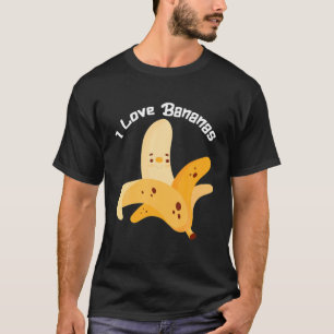 Camiseta Engraçado Eu Adoro Bananas Trendy Banana Fruta tro