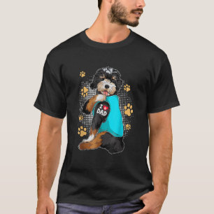 Camiseta Engraçado Eu Adoro Pai Tatuagem Bernedoodle Cog Pr