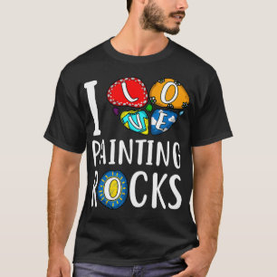 Camiseta Engraçado Eu Adoro Pintar Rochas Dando Um Legal P