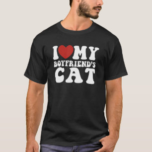Camiseta Engraçado, eu amo (coração) o gato do meu namorado