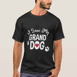 Camiseta Engraçado Eu Amo Meu Avô Cachorro Engraçado Adora 