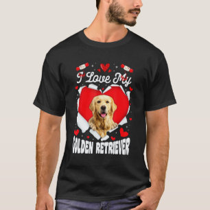 Camiseta Engraçado Eu Amo Meu Golden Retriever Namorado Cac