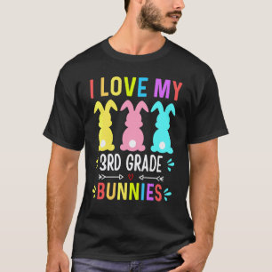 Camiseta Engraçado Eu Amo Meus Coelhos Professora da 3ª Sér