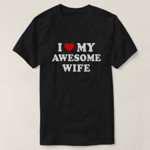 Camiseta Engraçado - Eu Amo Minha Esposa Incrível 