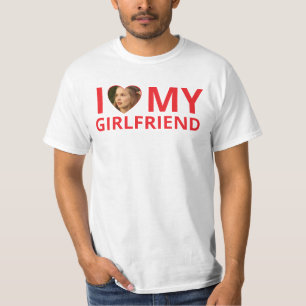 Camiseta Engraçado Eu Amo Minha Foto De Namorada