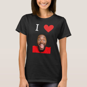 Camiseta Engraçado Eu Amo Namorado Foto Personalizada