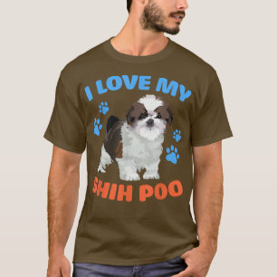 Camiseta Engraçado Eu Amo O Meu Cachorro Do Xoxo Do Xoxo Da
