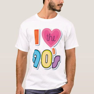 Camiseta Engraçado Eu Amo Os Anos 90, Festa Tema Anos 90