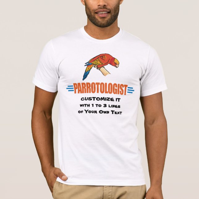 Camiseta Engraçado Eu Amo Papagaios (Frente)