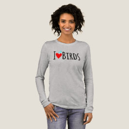 Camiseta Engraçado Eu Amo Pássaros