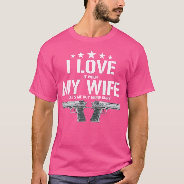 Camiseta Engraçado Eu Amo Quando Minha Esposa Me Deixa Comp (Frente)