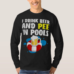 Camiseta Engraçado Eu Beber Cerveja E Erva Na Design Da Pis