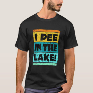 Camiseta Engraçado Eu Chorar No Lago Retro Bebendo Camping