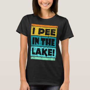 Camiseta Engraçado Eu Chorar No Lago Retro Bebendo Camping