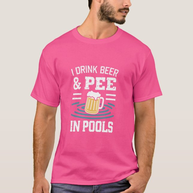 Camiseta Engraçado Eu Choro Na Festa De Nadação De Piscinas (Frente)
