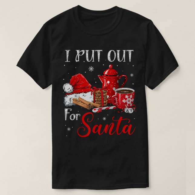 Camiseta Engraçado Eu Coloquei Para o Papai Noel (Frente do Design)