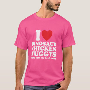 Camiseta Engraçado Eu Corar Eu Adoro Nuggets De Frango De D