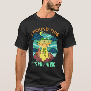 Camiseta Engraçado eu encontrei isso É um gato alienígena v