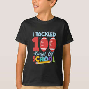 Camiseta Engraçado Eu Enfrentei 100 Dias Futebol Escolar Cr