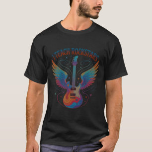 Camiseta Engraçado Eu Ensino Estrelas do Rock Professor Equ