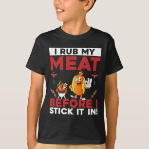 Camiseta Engraçado Eu Esfregar Minha Carne Antes De Prendê-