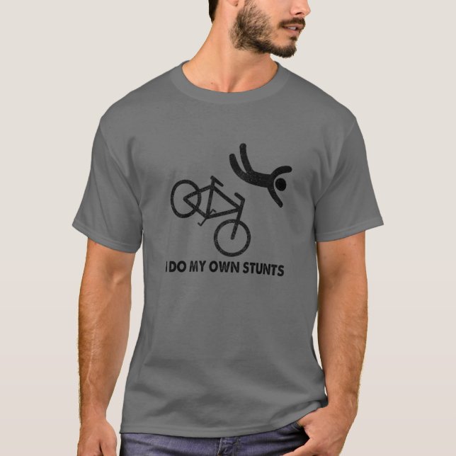 Camiseta Engraçado Eu Faço Minhas Próprias Maçãs De Bicicle (Frente)