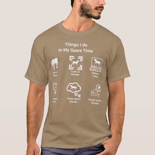Camiseta Engraçado, eu faço o presente da Garota do Cavalo (Frente)
