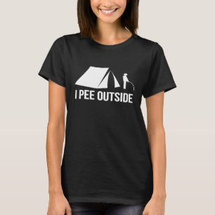 Camiseta Engraçado eu fazer xixi lá fora acampar a natureza