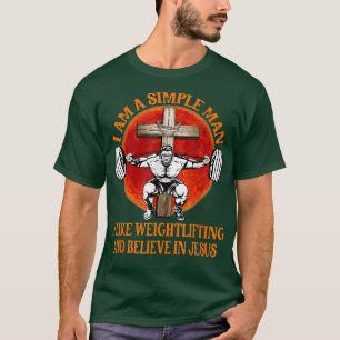 Camiseta Engraçado Eu Gosto De Levantar Peso E Acreditar Em