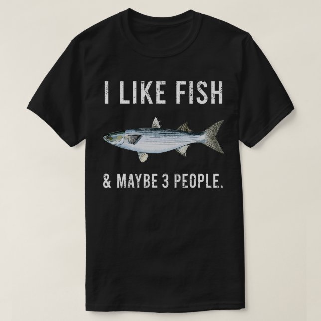 Camiseta Engraçado Eu Gosto De Peixe Mole E Talvez 3 Pessoa (Frente do Design)