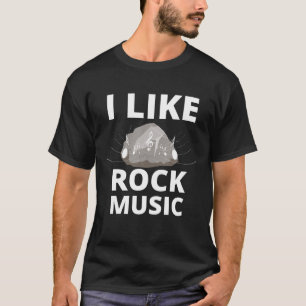 Camiseta Engraçado Eu Gosto De Rock Music Pun Sarcastic Me