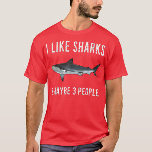 Camiseta Engraçado Eu Gosto De Tubarão Limão E Talvez 3 Pes